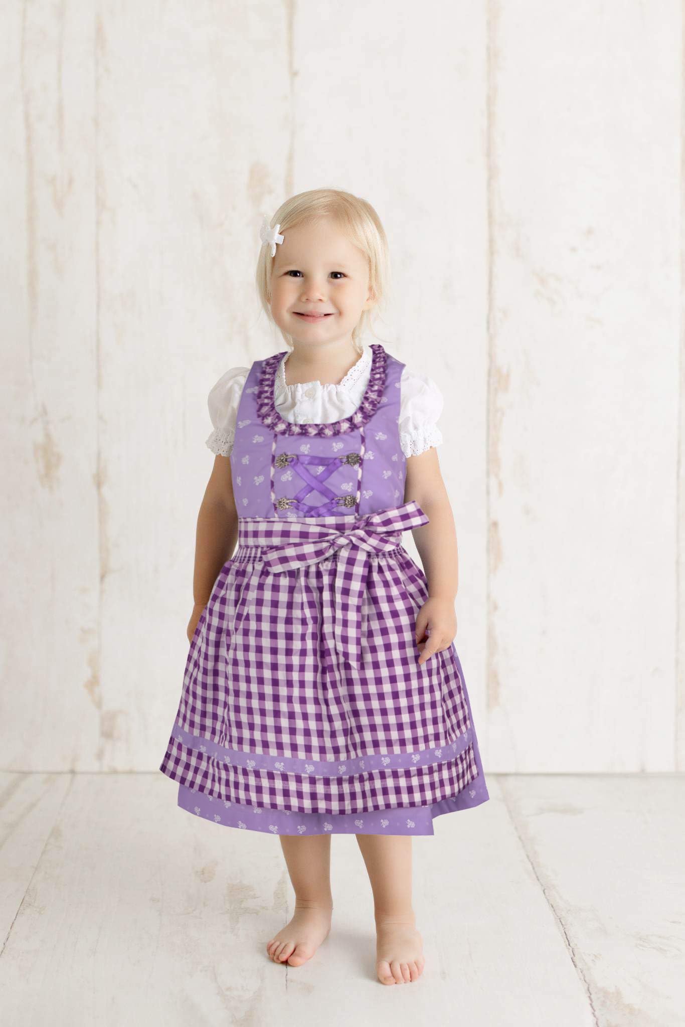 Ramona Lippert Kinderdirndl Chrissi, 3-teilig mit Bluse, lila