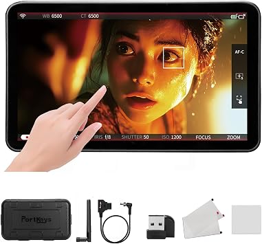 PortKeys LS7P DSLR Camera Field Monitor, 7 Inch Touch Screen Monitor, 1000 Nits 4K HDMI Input, 3D LUT, HD 1920x1080 IPS, REC.709 Color Calibration, Dual LUT, On-Camera Monitor, One to Many Control