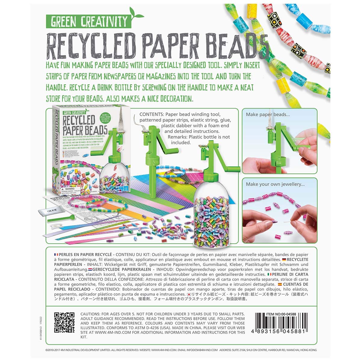 4M Green Creativity Recycled Paper Beads - Image 3