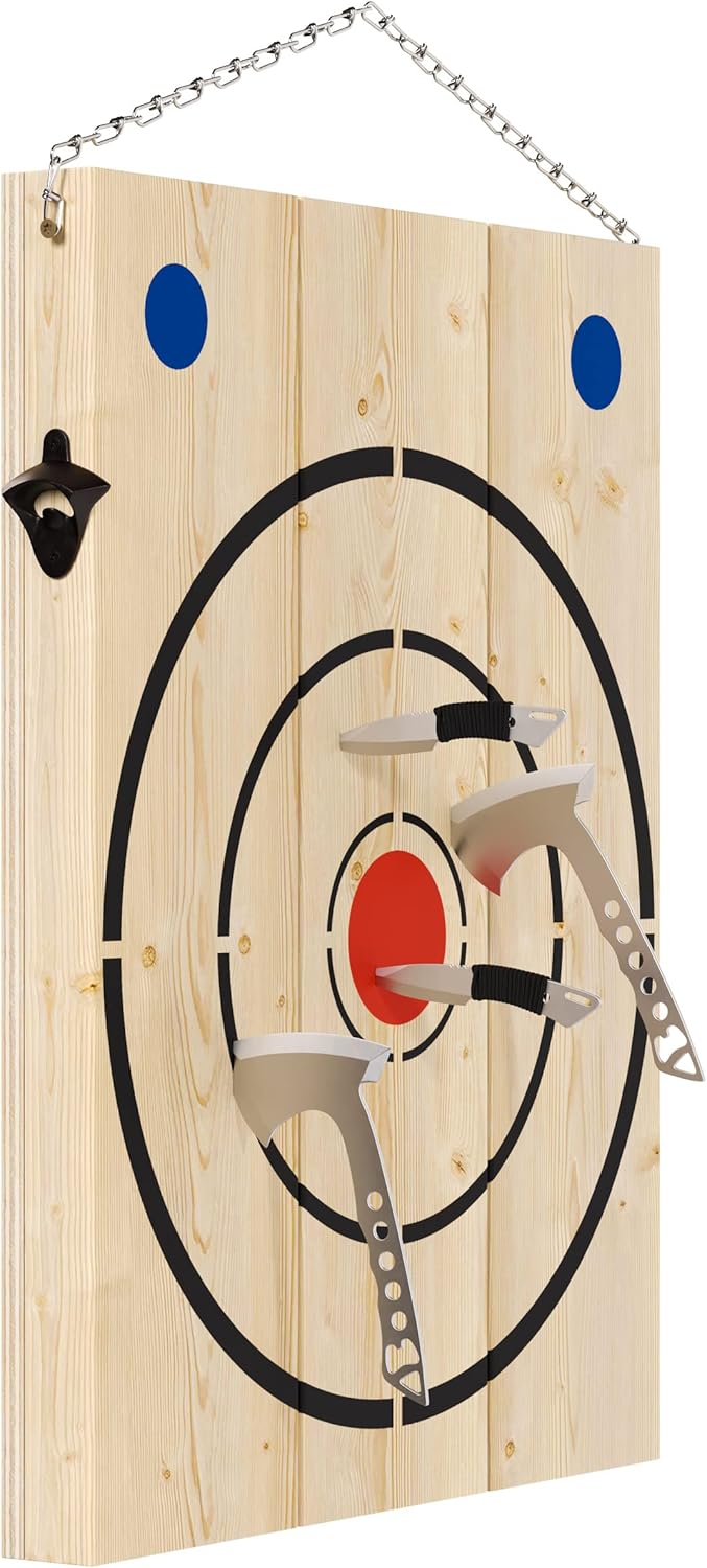 Crown Display Axe Throwing Target Board for Axe Throwing Game I Wooden Shooting Targets for Throwing Knives Throwing Axes and Hatchets I Made in The USA