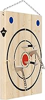 Vista 6 de Crown Display Tabla de tiro de hacha para juego de lanzamiento de hacha I Objetivos de disparo de madera para lanzar cuchillos, lanzar hachas