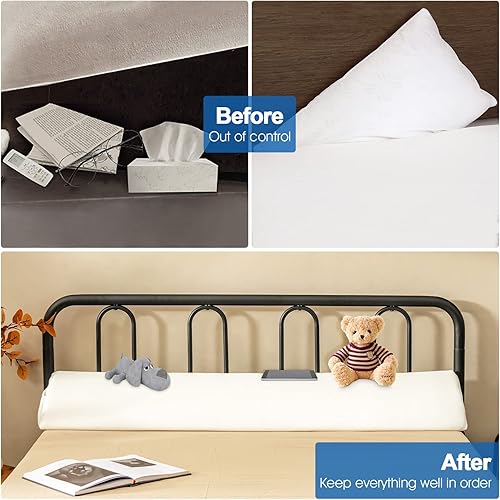 Miniatura 7 de Giantex Tapón de almohada de cuña para cama almohada triangular larga de tamaño Queen con práctico bolsillo lateral funda extraíble cierra el