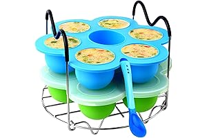 Silicone Sous Vide Egg Bites Mold Set of 4 with Convenient Steaming Features