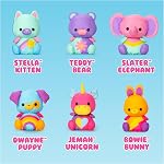 Nounours en peluche animal, jouets en peluche inspirés rétro pour les âges 3 et vers le haut, pourpre, 7”