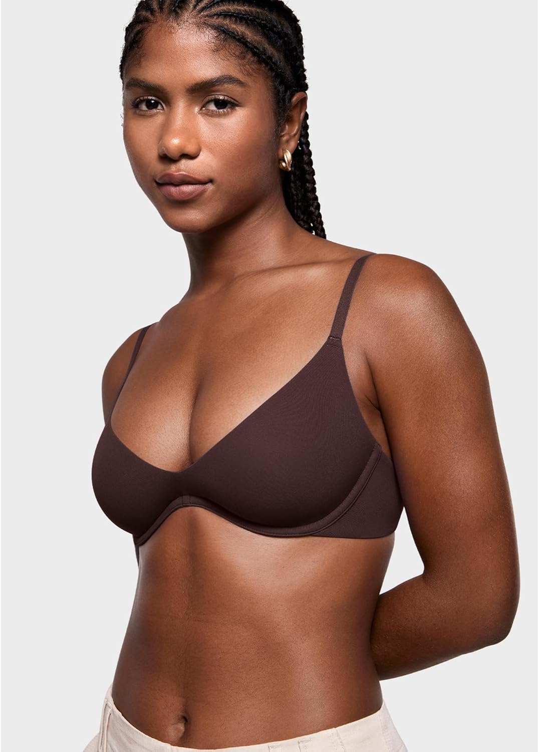 INLYRIC Women's Inbarely Plus Plunge Bra - Unlined Underwire Sexy Demi Balconette Bras - Image 2