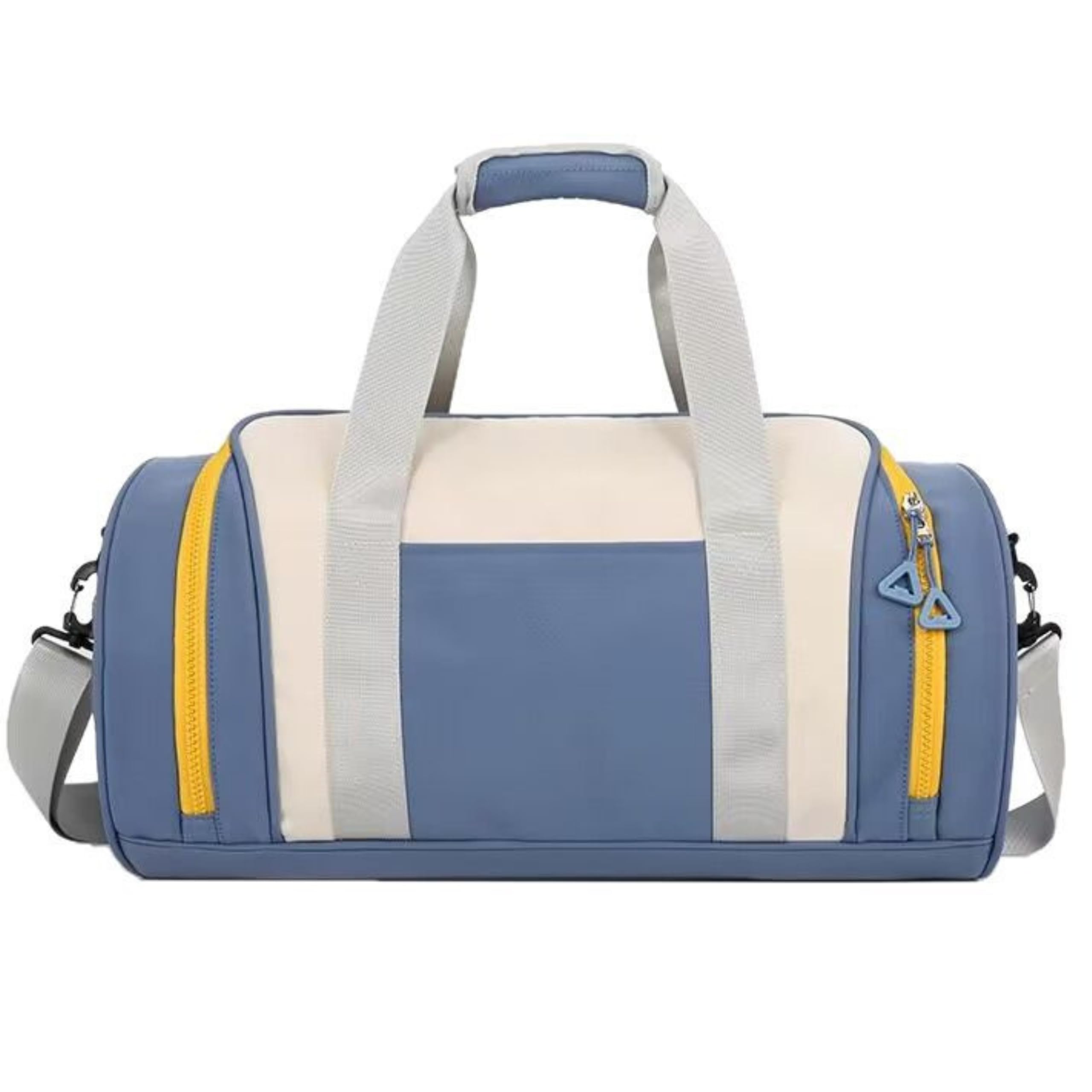 popcube Nylon 25cm Small Lightweight Waterproof Duffle Bag for Travel | Weekender Overnight Air Cabin Holdall for Men Women with Front Opening – 45cm x 25cm x 25cm (Modern, Blue)-picture-12