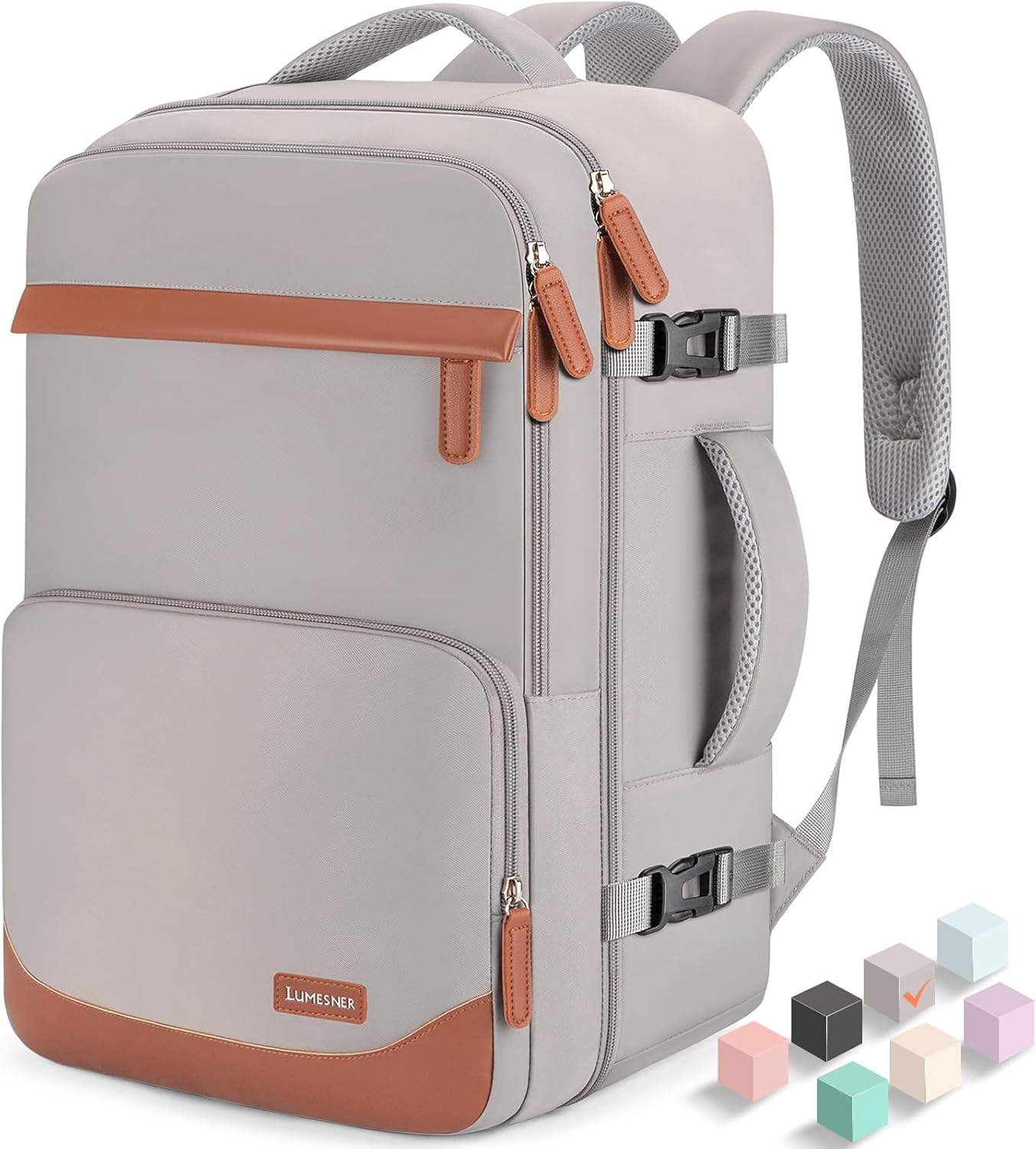 40L Travel Backpack, Water-Resistant Carry On Backpack for Men Women, Business Laptop Backpack for Trips & Commutes, Fits 15.6/17.3 Inch Laptop