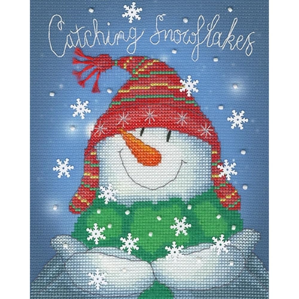 Bothy Threads Counted Cross Stitch Kit - Catching Snowflakes