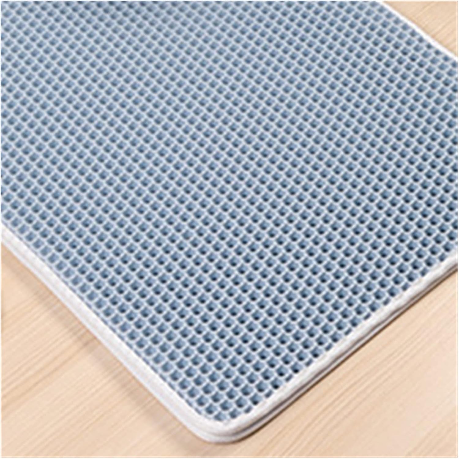 cat Litter pad Pet Cat Litter Pad EVA Double Layer Cat Litter Trap Pad, Pet Pad Black Cat Mattress Convenient and Durable (Color : Blue, Size : 55x75cm)