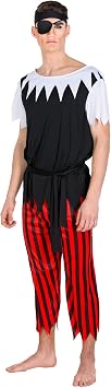 dressforfun Men's Pirate Costume Costume + Headband & Eye Patch Captain Buccaneer XL No. 300770