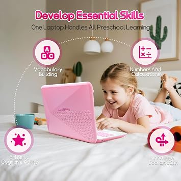 Kids Laptop, Educational Color Screen Laptop with 48 Learning Modes, Laptop for Kids Ages 5+