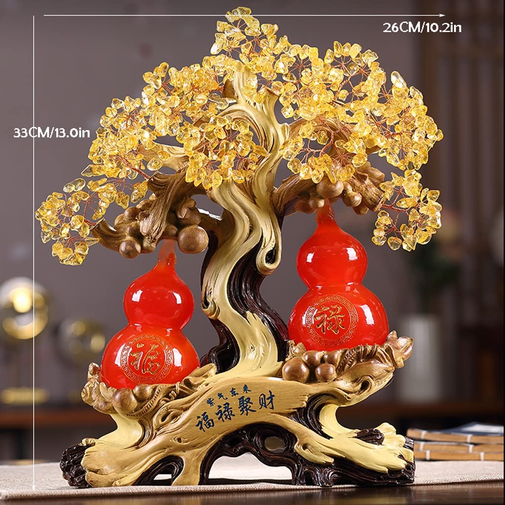 Citrine money tree with piyao