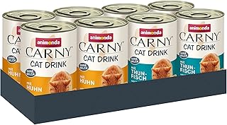 animonda Carny Drink cat snack drink mix (8 x 140 ml), kazen soup, cat snack without milk, cereals without sugar product image