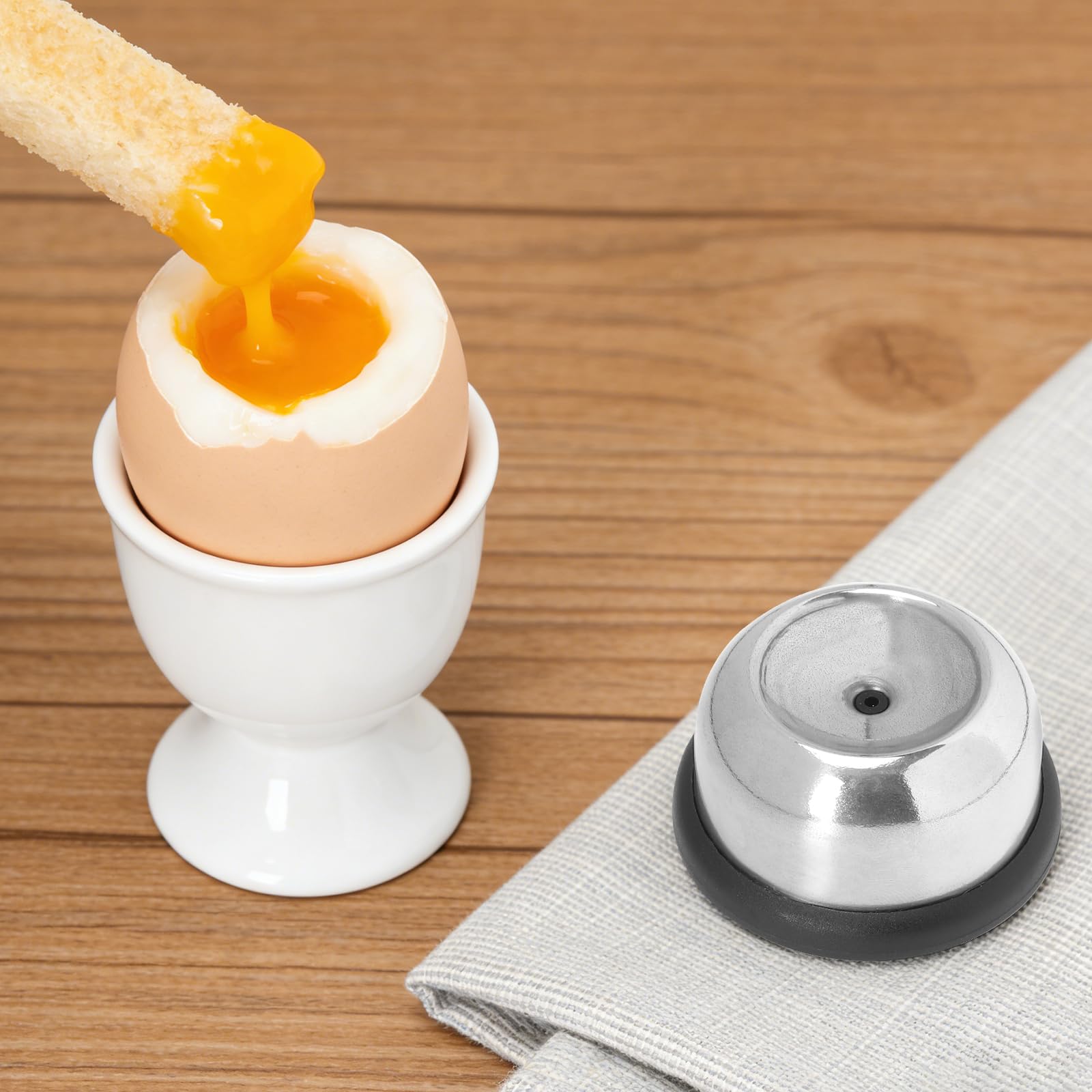 Pinchador de huevos de acero inoxidable semiautomático, Perforador para huevos cocidos 5,7 cm