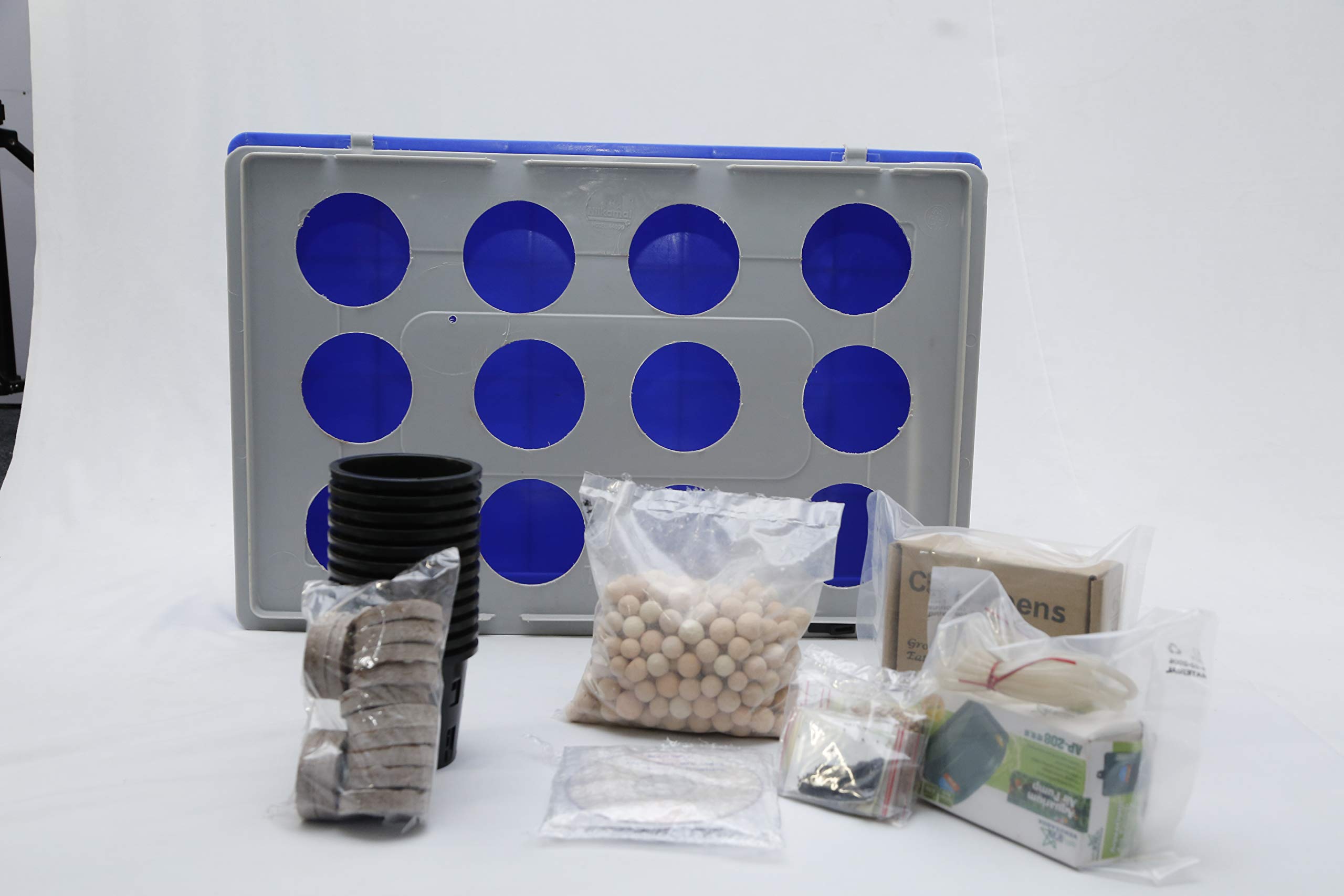 Bio Blooms Agro India Pvt Ltd Hydroponics Starter Crate | Netted pots | Coir Coins | Seeds| Air Pump | Nutrients | Video DVD Manual Kit Bio_5006A All in One Kit for Nursery.-image-32