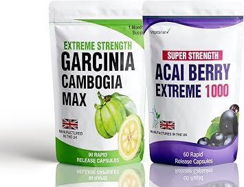 90 Garcinia Cambogia 60 Acai Berry Extreme Weight Loss Slimming Diet Pills Free Meal Plan Dieting Tips 2 Bottles
