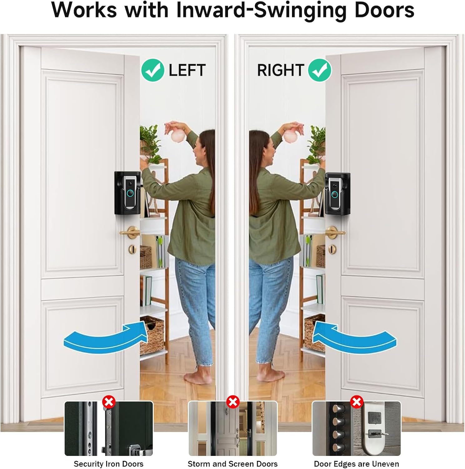 OLAIKE No Disassembly Power Anti-Theft Ring Video Doorbell Mount for Ring Wired Doorbell Pro/Ring Video Doorbell Wired