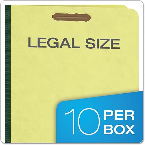 Miniatura 3 de Pendaflex Carpetas de clasificación, estándar, 2 divisores, sujetadores integrados, pestaña de corte 25, verde oscuro, legal, 10BX (29033)