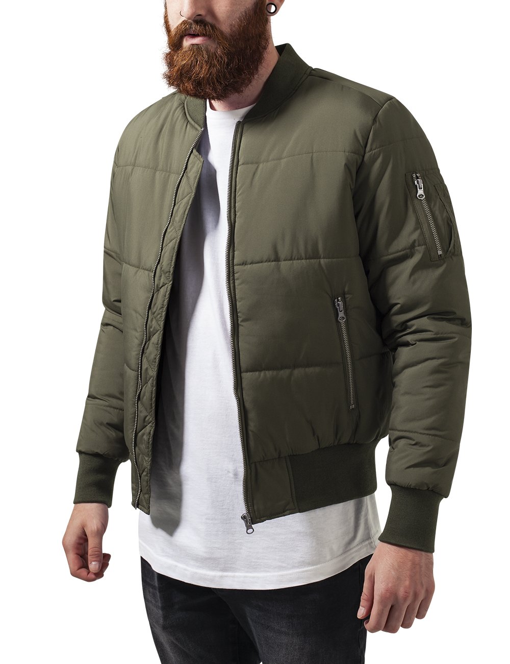 Urban Classics Giacca Lunga Uomo Invernale - Trapuntata Con Cappuccio, Calda E Stilosa