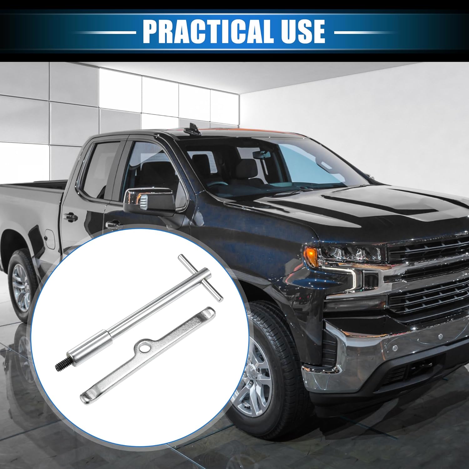 T-Shape Valve Cover Bolts Hold Down Kits Compatible for Chevy SBC 265 283 302 305 307 327 350 400, Durable Alloy Silver Tone