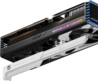 upHere GL7 - Soporte GPU, aleación resistente para tarjetas gráficas, altura ajustable GPU Sag Bracket para tarjetas gráficas universales, color blanco
