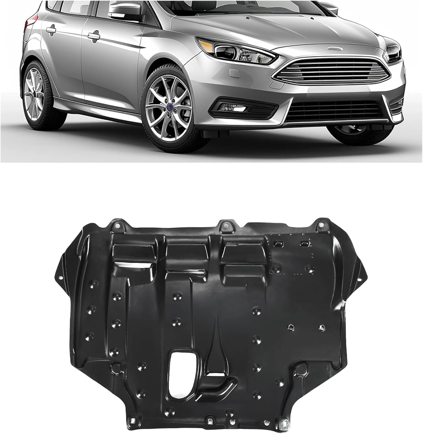 Kojem Engine Splash Shield Compatible with 2012-2019 Ford Focus 2013-2018 Ford C-Max Replacement for AV6Z6P013A, FO1228121, 12450414