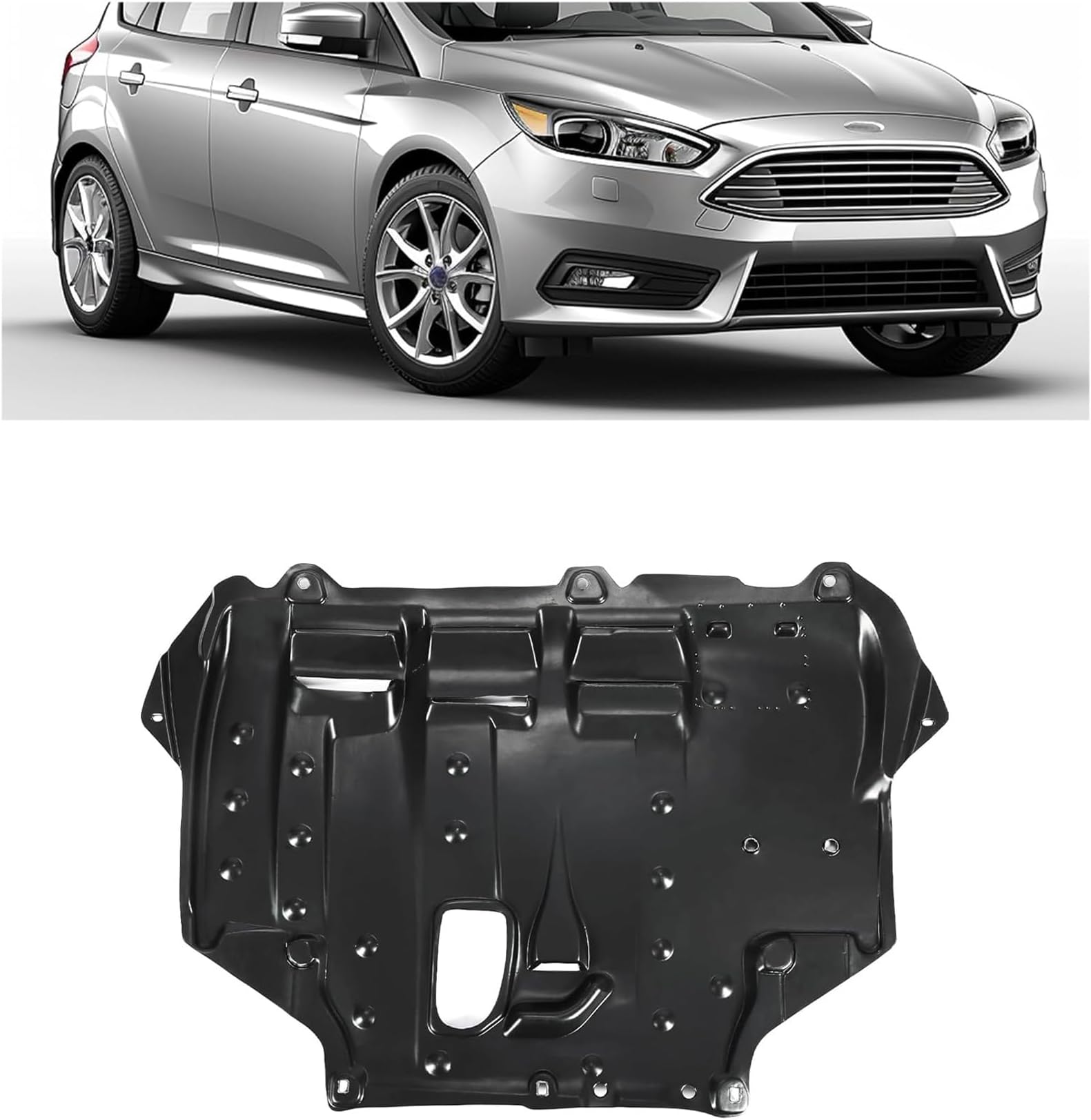 Kojem Engine Splash Shield Compatible with 2012-2019 Ford Focus 2013-2018 Ford C-Max Replacement for AV6Z6P013A, FO1228121, 12450414