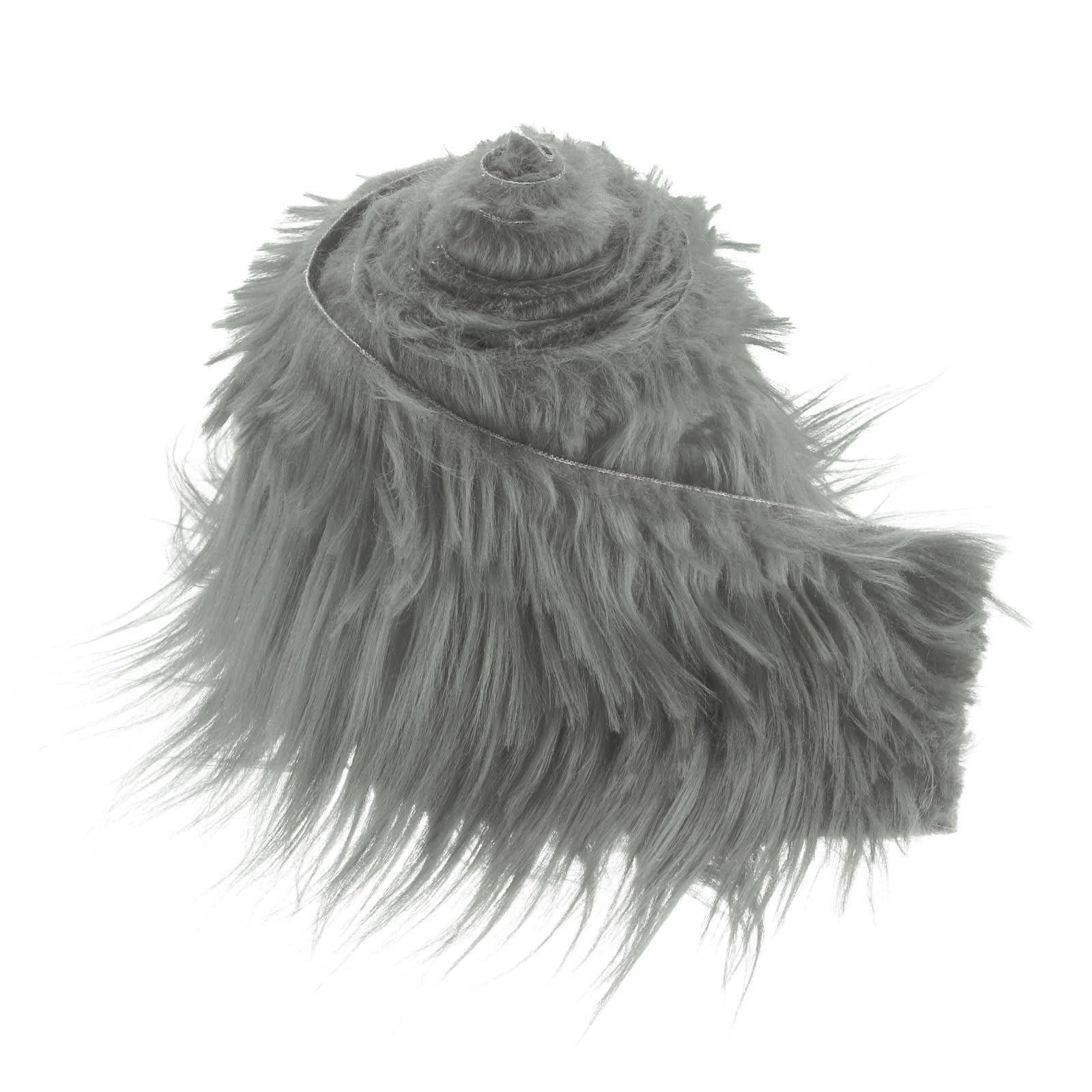 DMiotech 4"x60" Grey Frost Faux Fur Fabric for Crafts Fluffy Faux Fur for DIY Projects Gnomes, Animal Costumes, Cushions