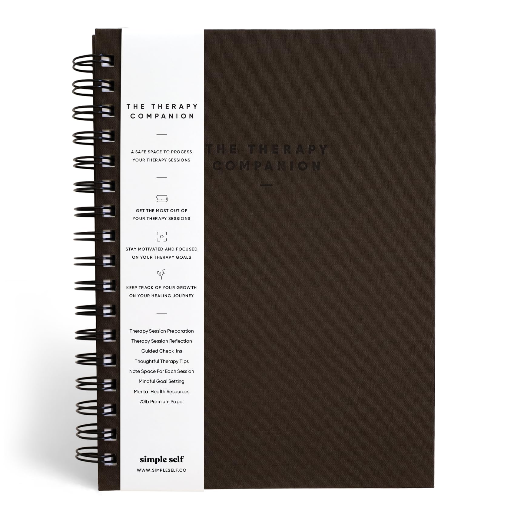 The Therapy Companion: Guided Therapy Reflection Journal with Prompts, Session Reflection Workbook, Mental Health Journal, Elevate your Healing Journey (Espresso)