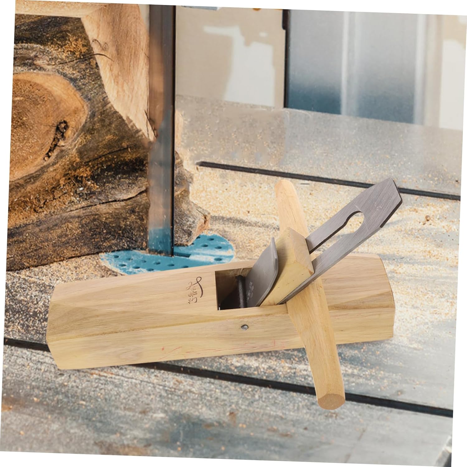 Lurrose Hand Planer Tool for Woodworking Extended Push Operation Multi-thickness Planer Safety Stability for Woodworkers