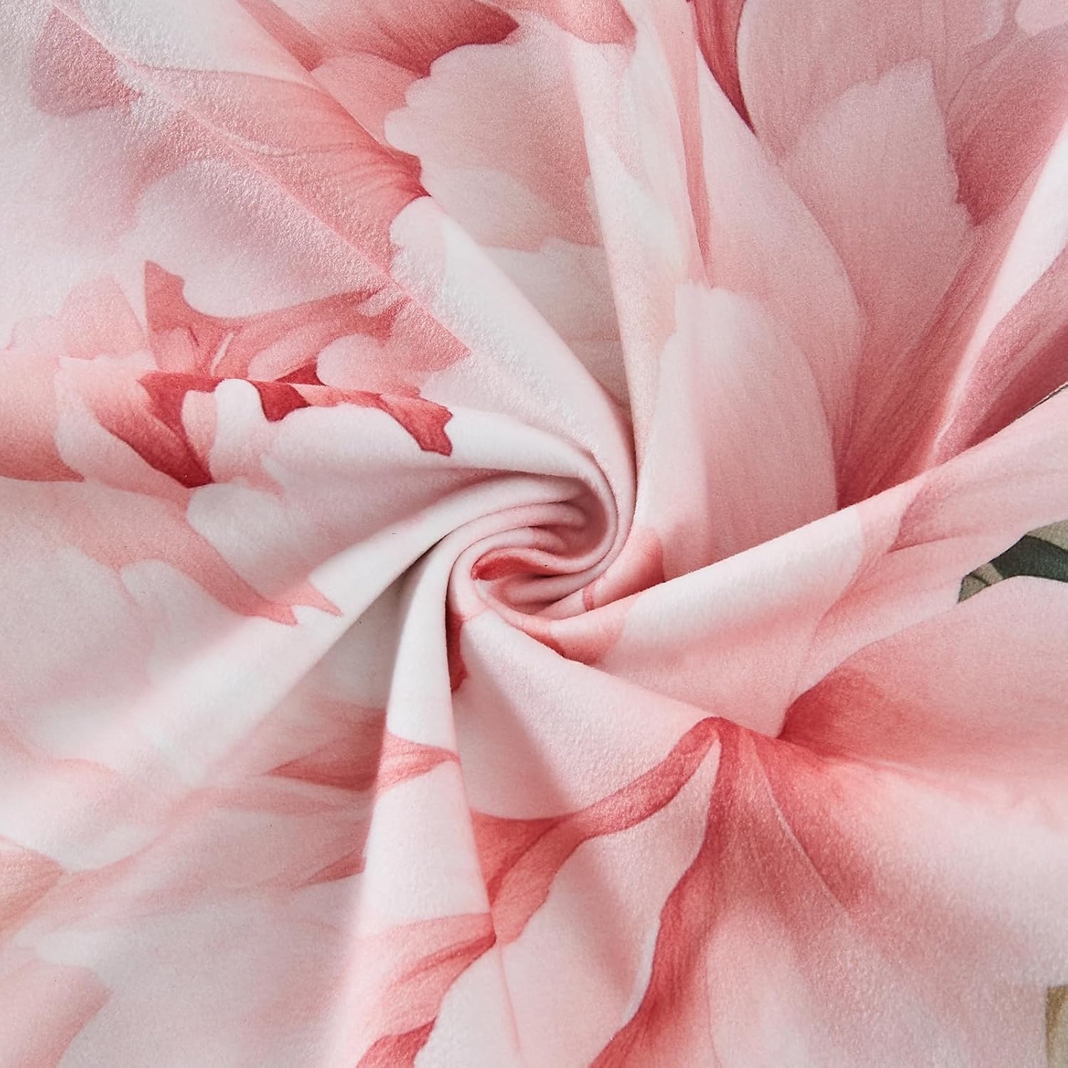 Pink Peony Floral Throw Pillow Covers 20x20 Set of 2, Soft Velvet Decorative Cushion Cases, Shabby Chic Farmhouse Home Decor for Sofa Couch Bed