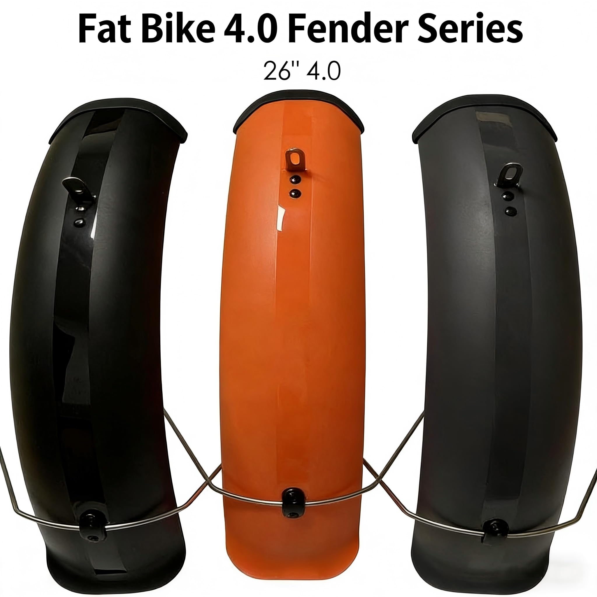 Generisch Fahrrad Schutzblech Fahrrad Schutzblech Set 26x4.0 inch Breite vordere hintere Kotflügel MTB Off-Road Fat Tire Bike Wings Full Coverage Bike Plastic