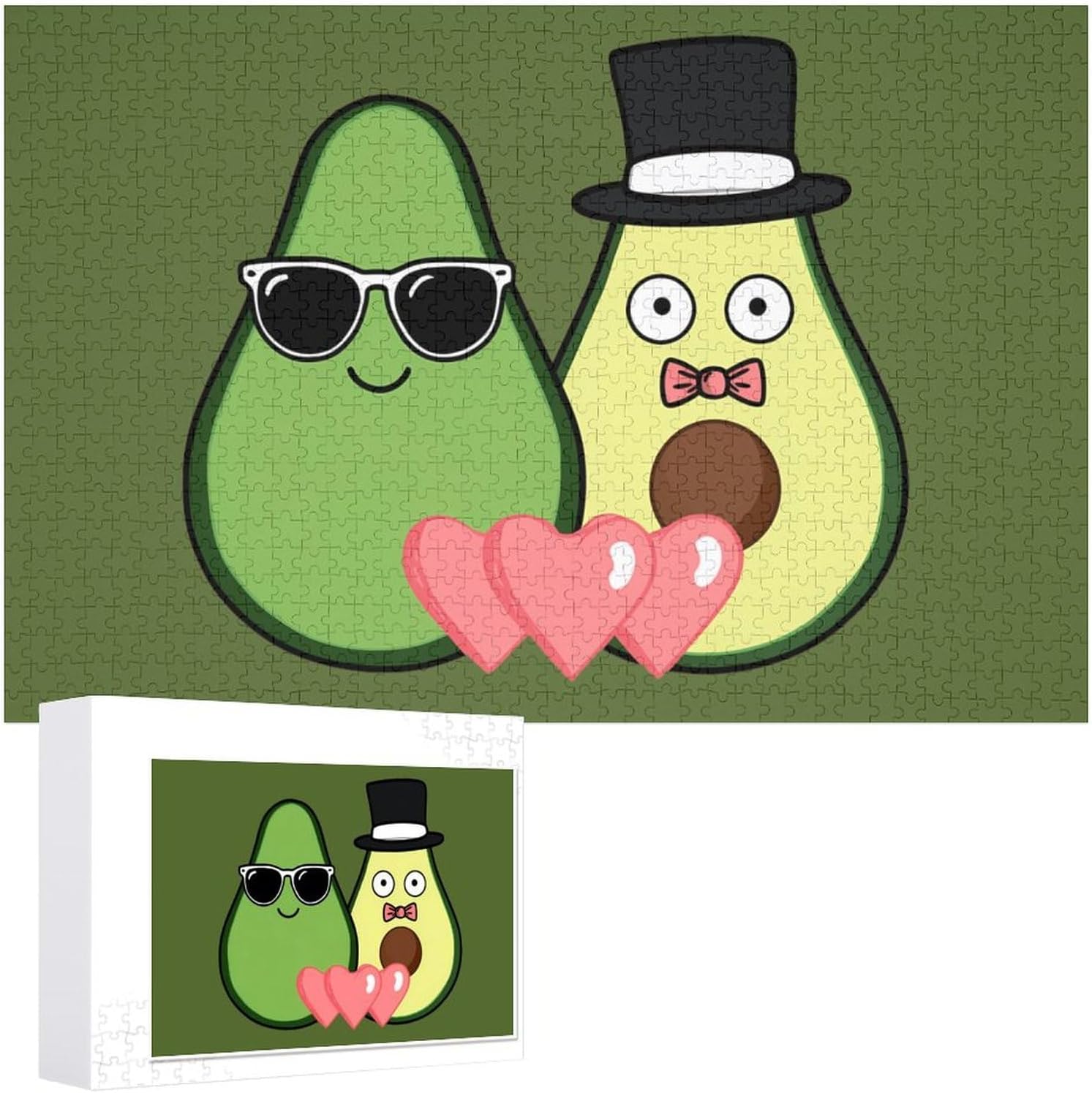 Avocado Puzzles for Adults 1000 PCS Wooden Jigsaw Puzzle Wall Decor Christmas