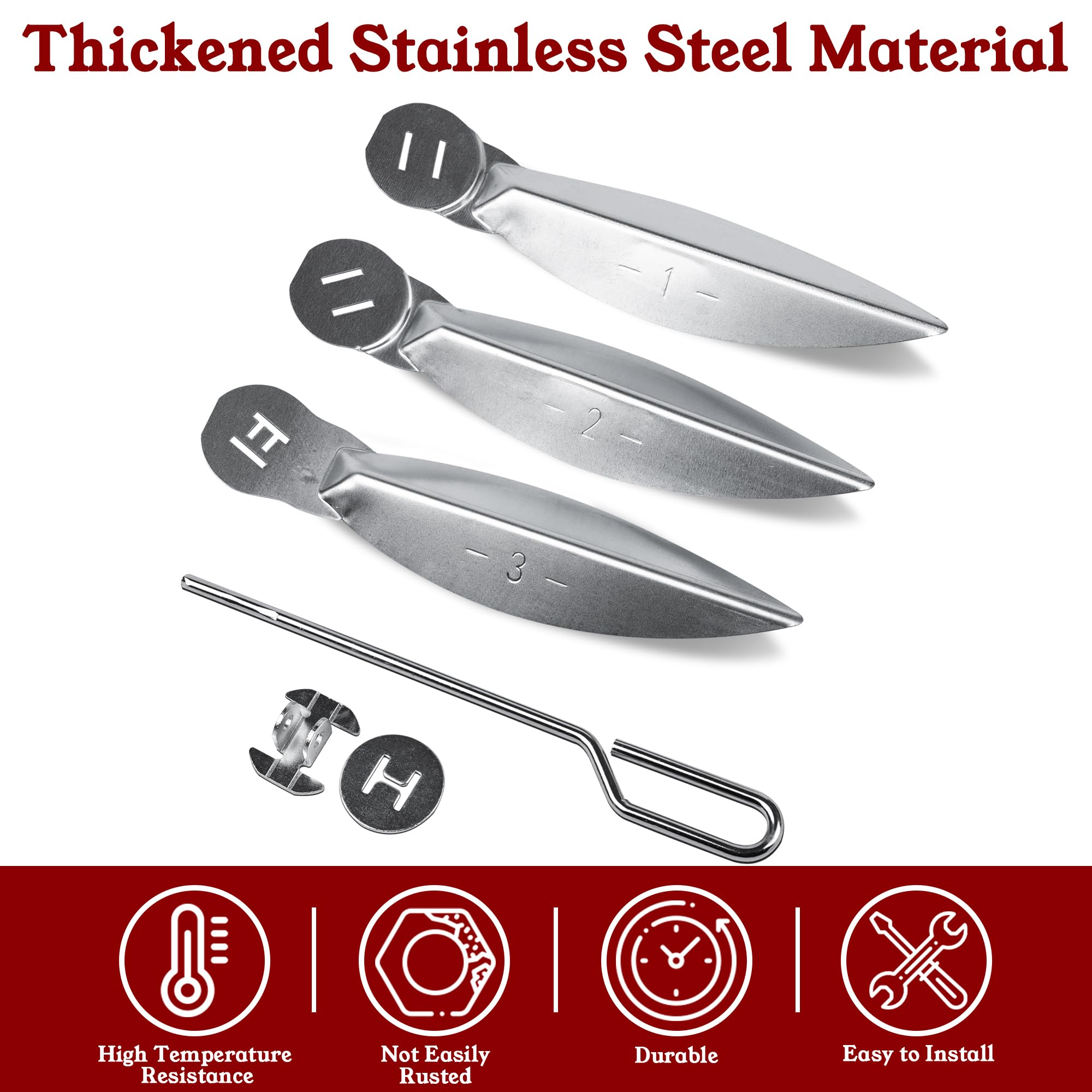 22-1/2-Inch One-Touch Cleaning System Kit for Weber Grill Replacement Parts, 7444 Weber Grill Parts for 22" Master-Touch, Performer, Original Kettle Series Charcoal Grills, Sturdy, Easy to Install