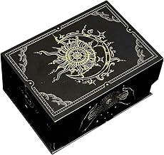 Tarot Card Box - Lightweight Storage Organizer, Tarot Card Holder and Case | for Indoor Outdoor Display Jewelry Souvenirs Meditation Divination Game
