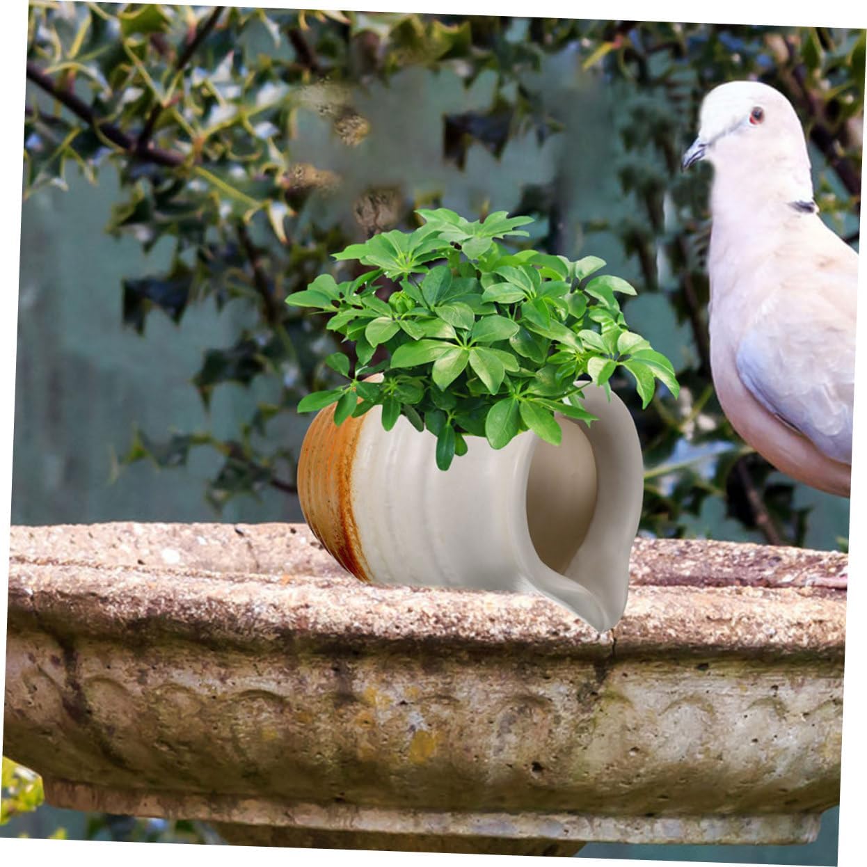 BESPORTBLE Ceramic Jar Water Fountain Multi Functional Waterfall Dispenser for Fish Tank Aquarium Garden Decor Indoor Outdoor Seasonal Use