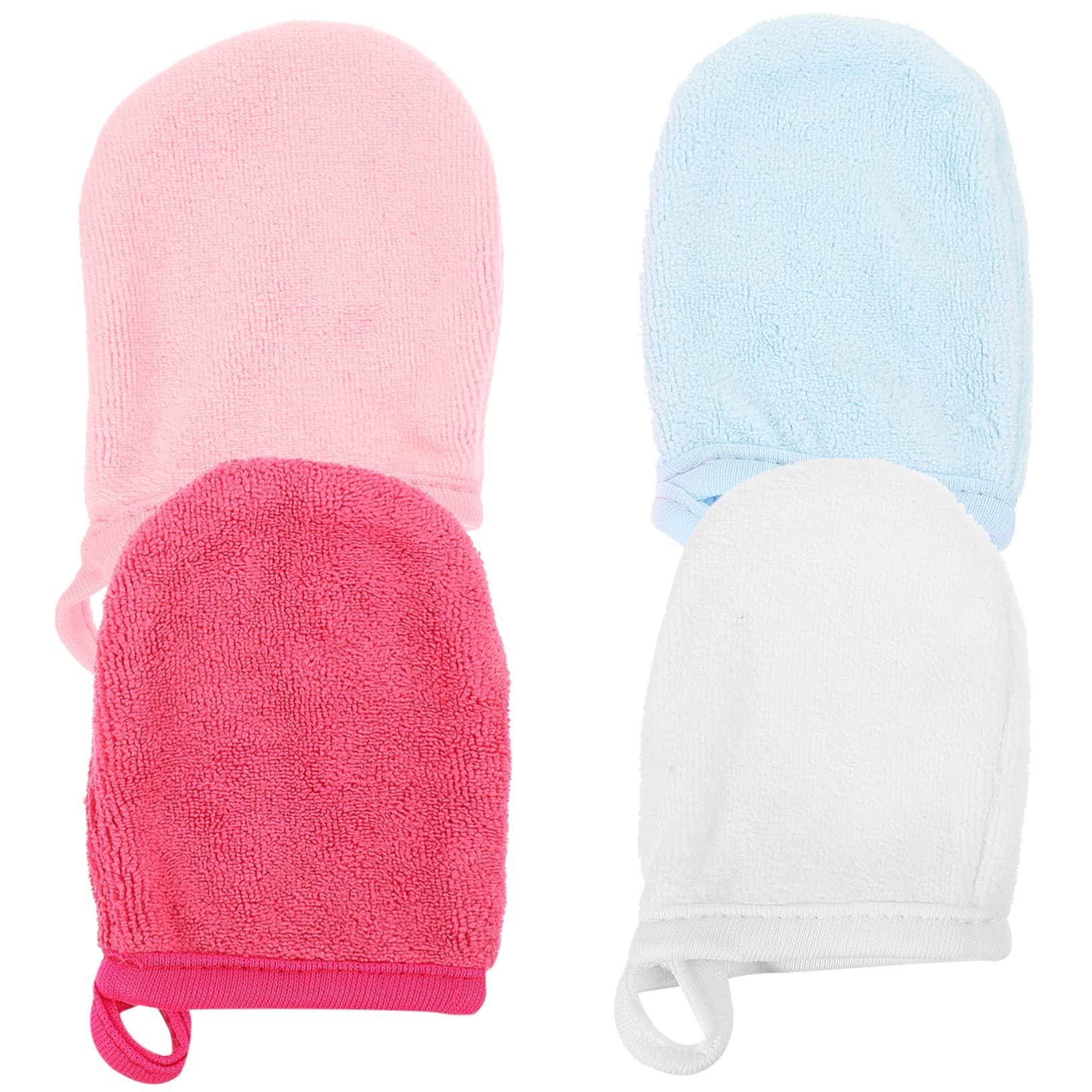 Baluue 20piezas Guantes Desmaquillantes De Microfibra Reutilizables Para Limpieza Facial Suaves y Ecológicos Comodidad Para Mujeres y Niñas Toallas De Limpieza Hipoalergénicas