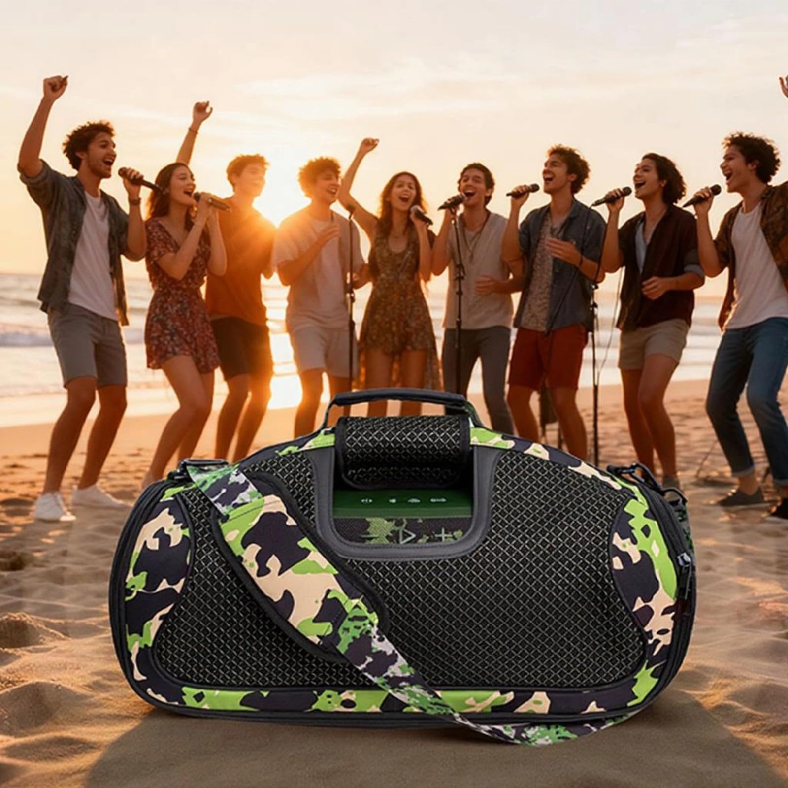Generisch Wasserabweisende Lautsprecher Tragetasche, stoßfest, verdickte Polsterung, Oxford Stoff Schutzhülle für Boombox 3, Reise Tragetasche