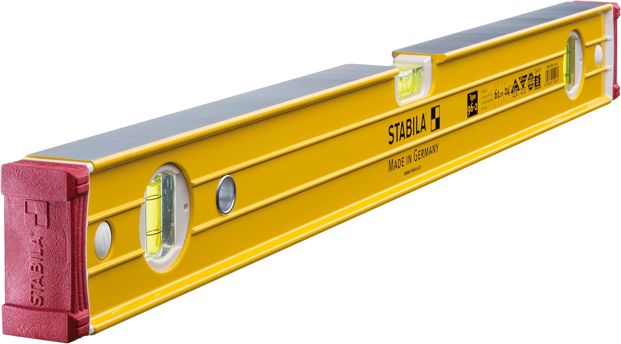 STABILA SPIRIT LEVEL "92-2 60cm, 3 VIALS " MADE IN GERMANY HARSH ROBUSTNESS ***10 YEARS GUARANTY***