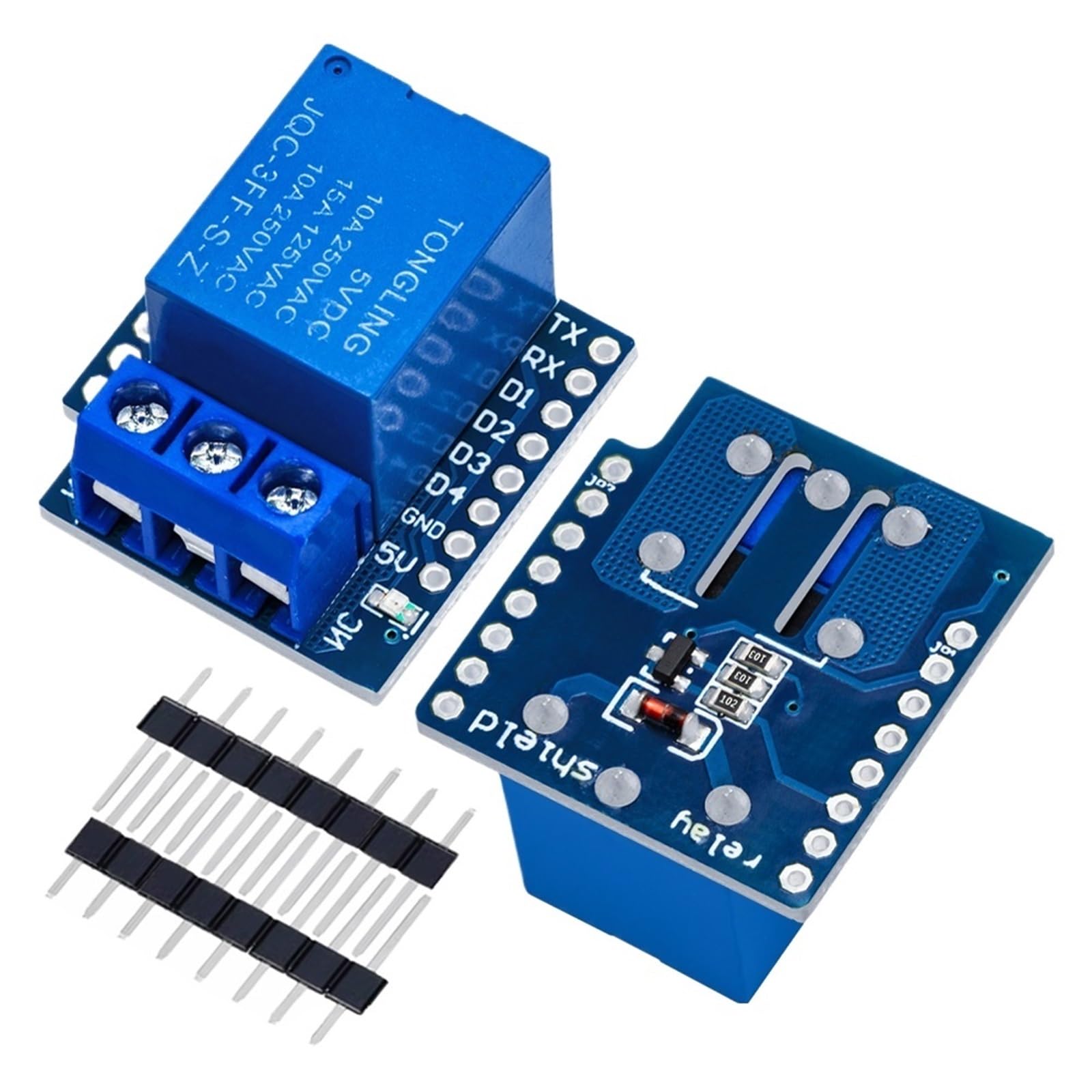 1Set Wemos Relay Shield Wemos Relay Module for ESP8266 Development Board 1