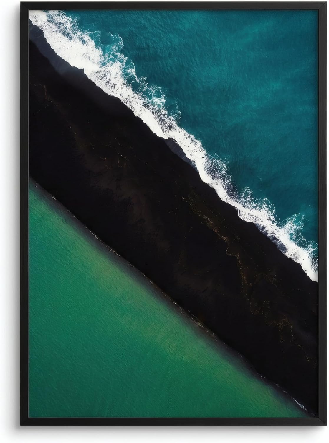 Canvas Wall Art Aerial Shoreline Modern Abstract Wall Art Decor UNFRAMED