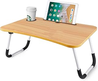 GROSSē Laptop Bed Table Lap Standing Desk for Bed and Sofa Breakfast Bed Tray Laptop Lap Desk Folding Coffee Tray Notebook...