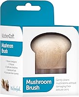 Vista 2 de Kitchen Craft Mushroom Cleaning Brush with Rubber Wood Handle and Soft Bristles