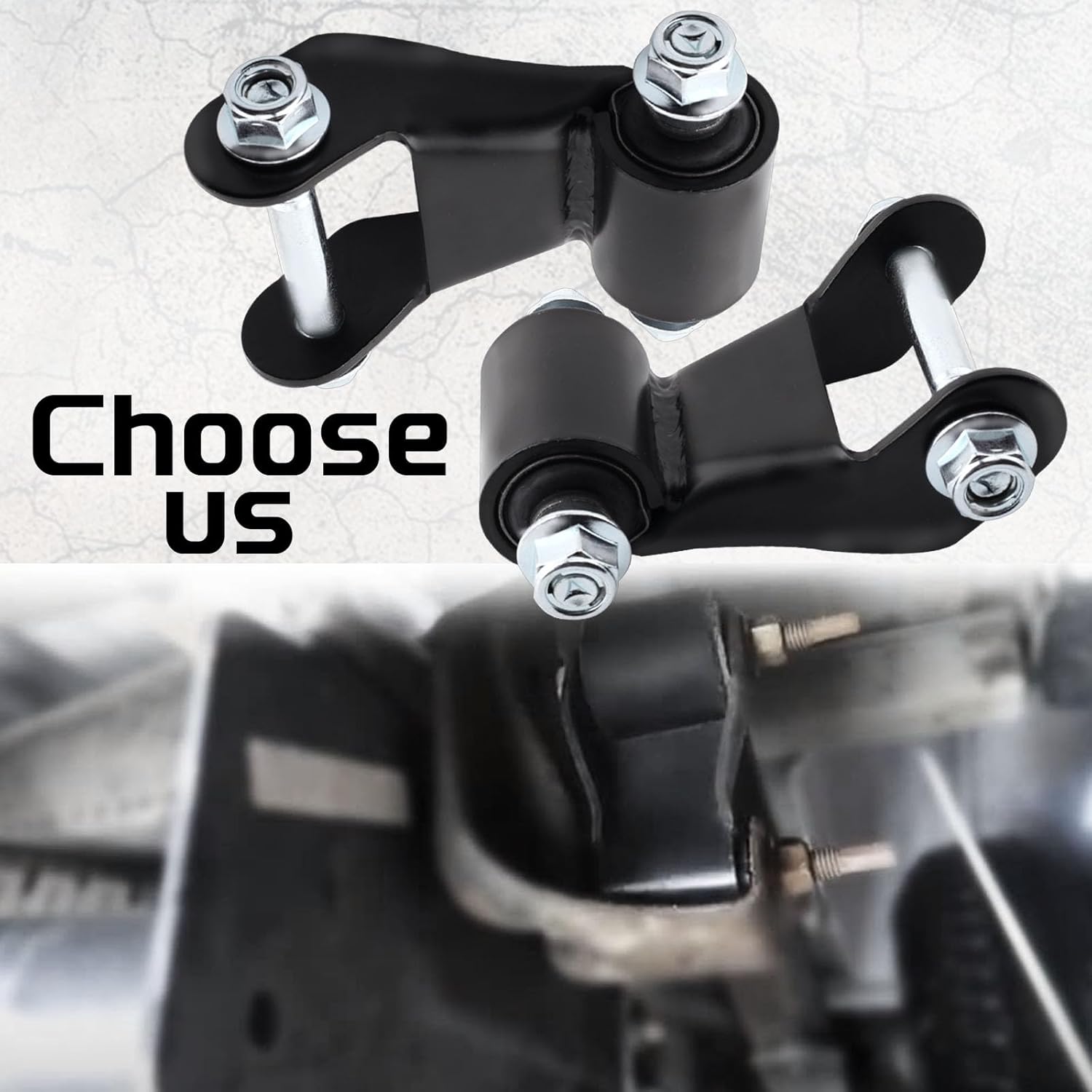 Set of 2 Rear Leaf Spring Shackle Kit Compatible with 1999-2013 Silverado 1500 2500 Avalanche 2500 Suburban 2500 Sierra 1500 2500 Yukon XL 2500 Replaces 722-029 22820716 25812937