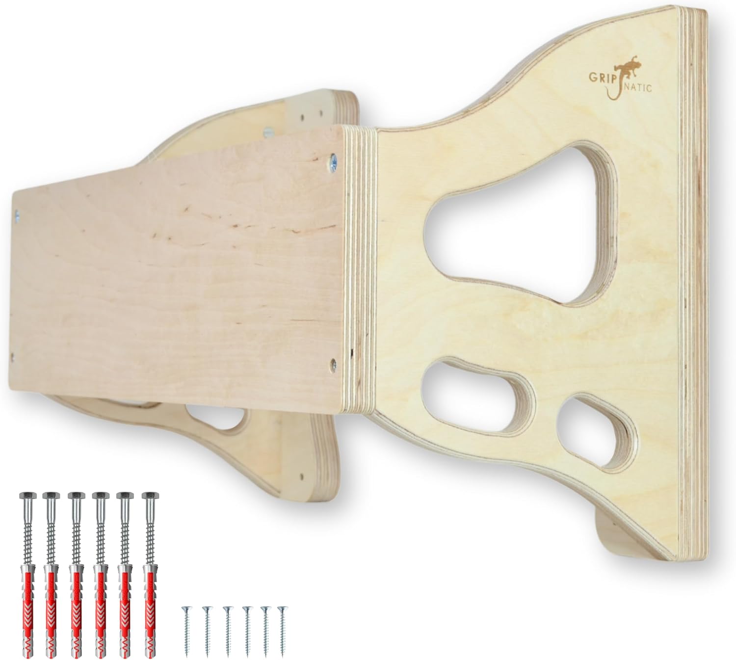 Wall Mount for Hangboards - Wall Mounting Hangboard Holder - Compatible with Standard Climbing Fingerboards - 120kg Load Capacity - Waveline Wood
