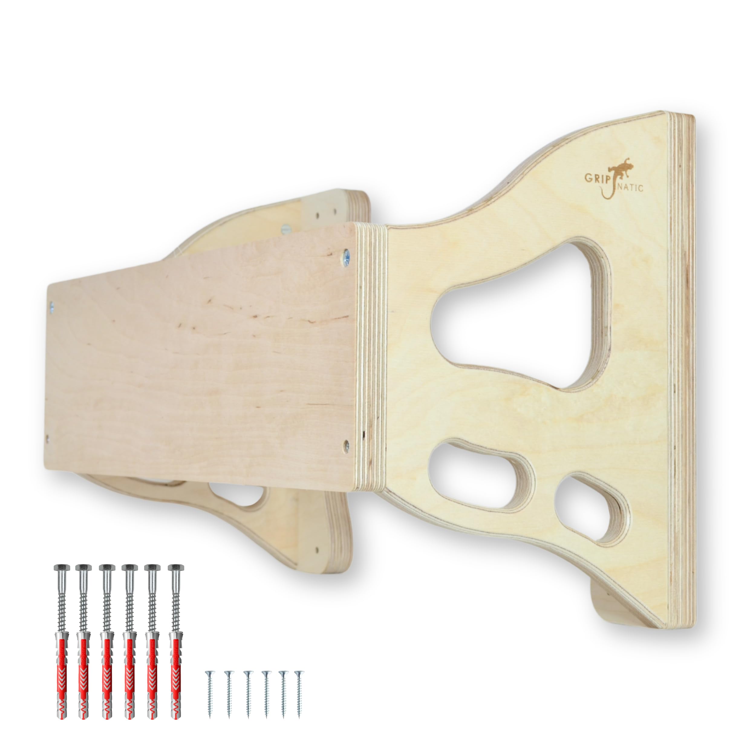 Soporte de Pared para hangboards – Montaje Mural para Tabla de Entrenamiento – Compatible con fingerboards estándar de Escalada – Capacidad de Carga 120 kg