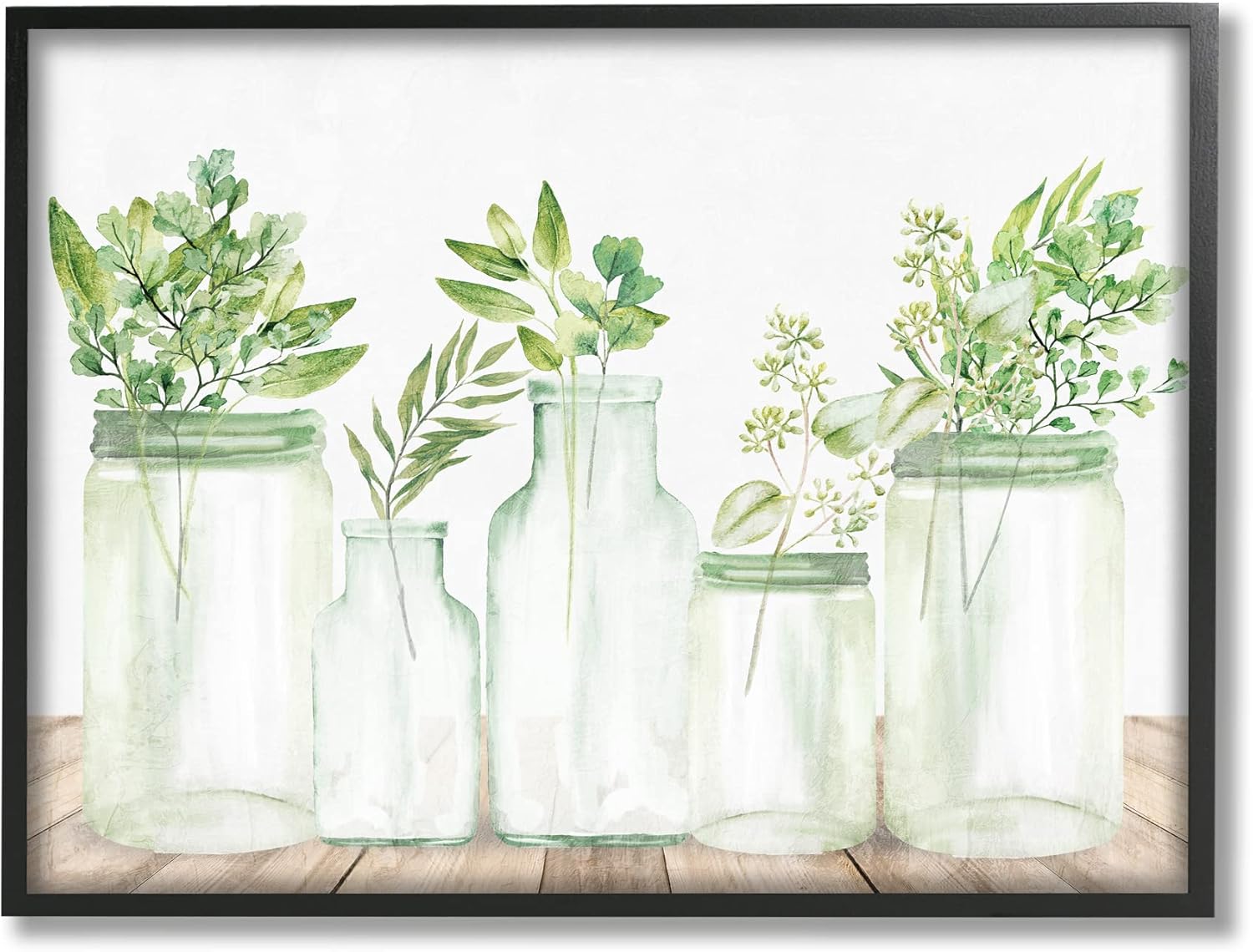 Stupell Industries Varied Herb Plant Arrangement Mixed Country Blooms Framed Wall Art, Design by Kim Allen