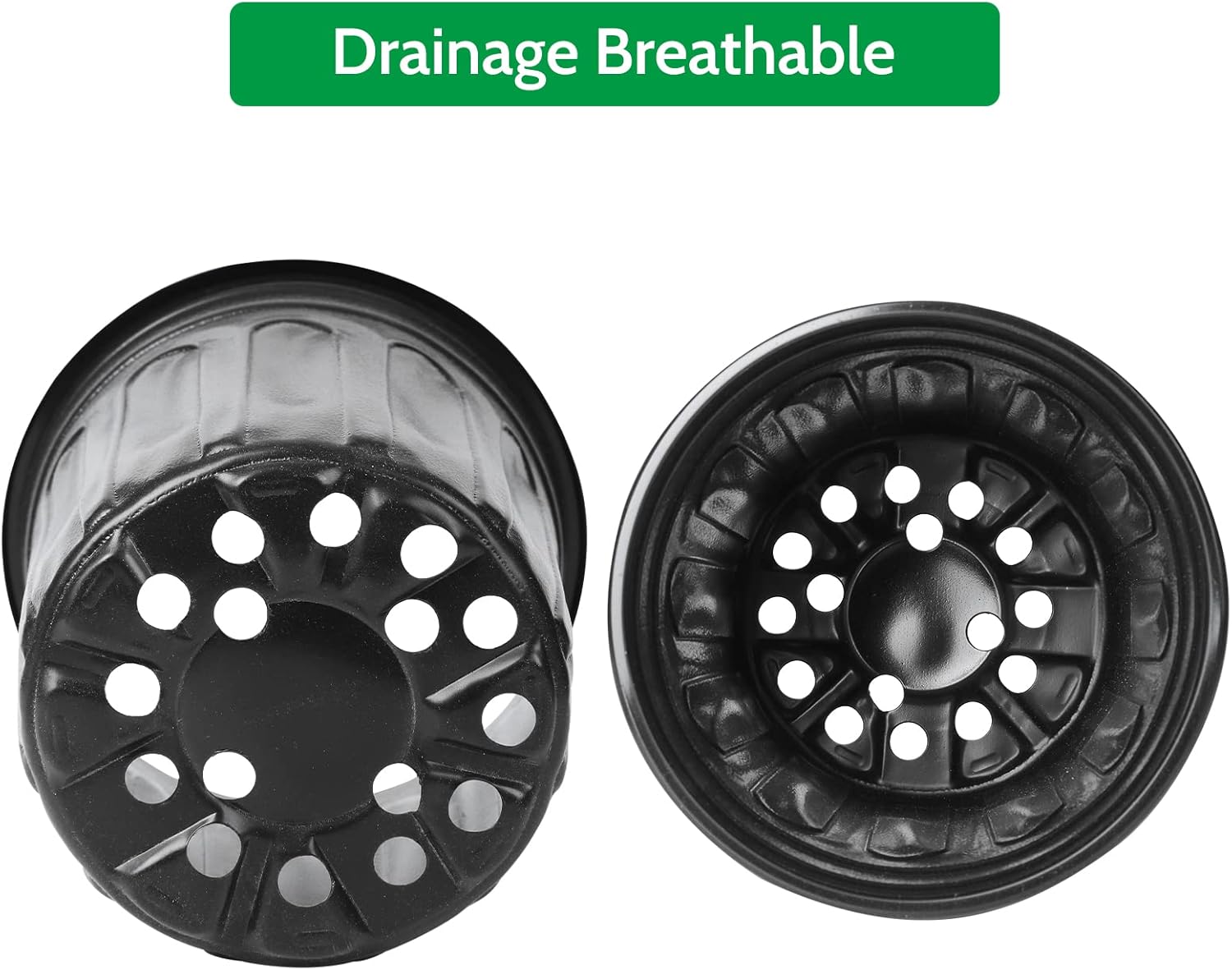 JERIA 100-Pack 1 Gallon Flexible Plant Nursery Pots with 100Pcs Plant Labels,Thickened Soft Plastic Seedling Pots,Seed Starting Pot Flower Plant Container for Succulents，Seedlings