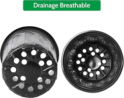 Miniatura 12 de JERIA Paquete de 100 macetas de 0.5 galones, macetas de plástico para plántulas de flores, contenedor de plantas de flores, maceta de inicio