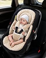 Vista 2 de Infant Car Seat Insert with Extra Cushion for Preemie to Toddler, Reversible Newborn Carseat Insert for Baby Head Body Support, Fits for Stroller